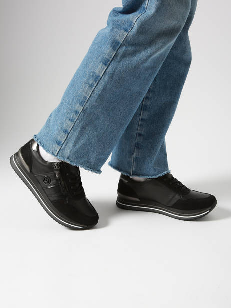 Sneakers Uit Leder Remonte Zwart accessoires 4 ander zicht 1